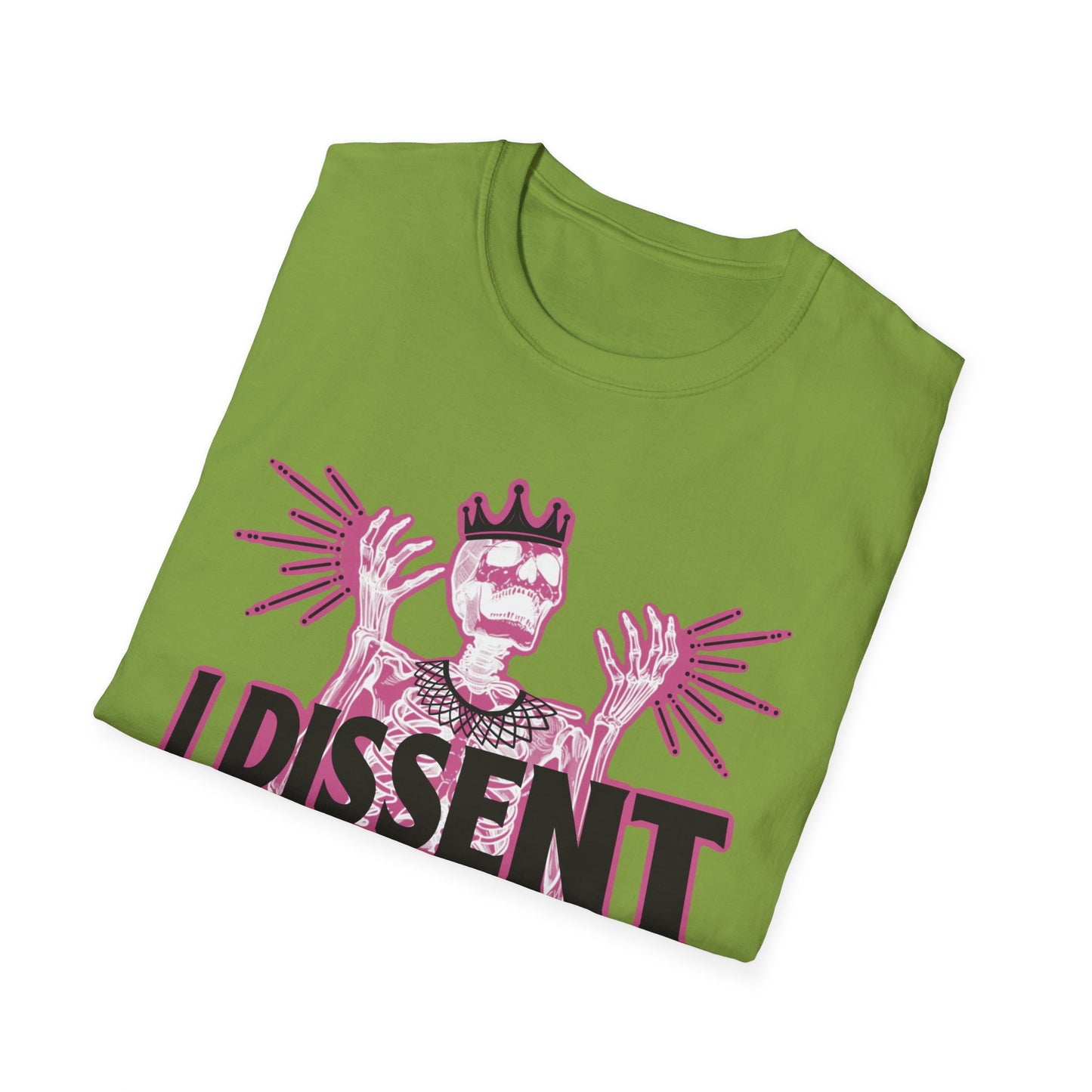 RBG I dissent Unisex Softstyle T-Shirt - I Dissent Graphic Tee, Protest Apparel, Political Statement Shirt, Gift for Activists, Casual Wear