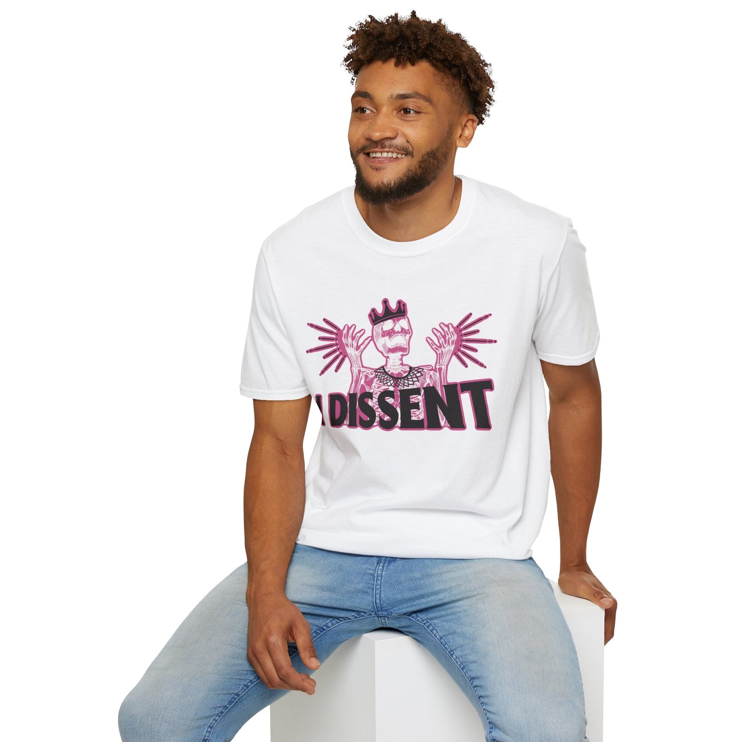 RBG I dissent Unisex Softstyle T-Shirt - I Dissent Graphic Tee, Protest Apparel, Political Statement Shirt, Gift for Activists, Casual Wear