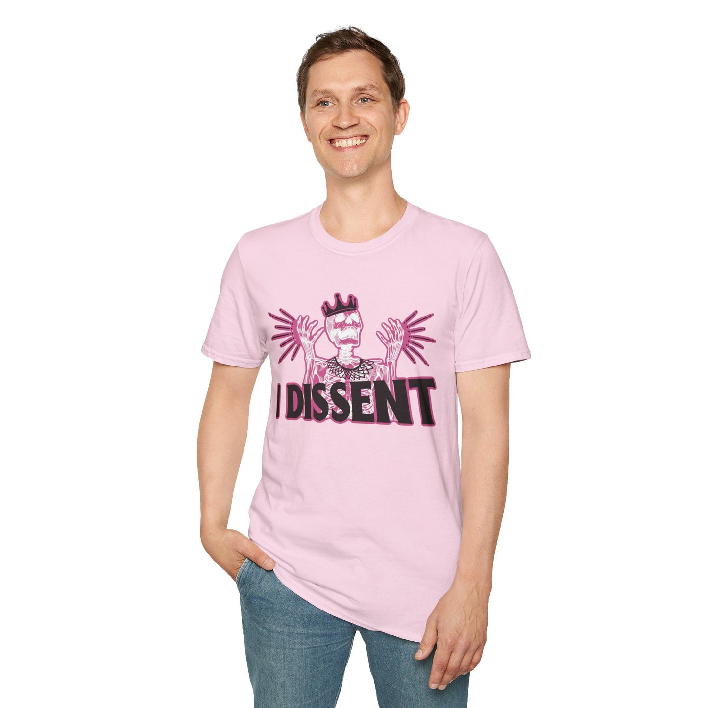 RBG I dissent Unisex Softstyle T-Shirt - I Dissent Graphic Tee, Protest Apparel, Political Statement Shirt, Gift for Activists, Casual Wear