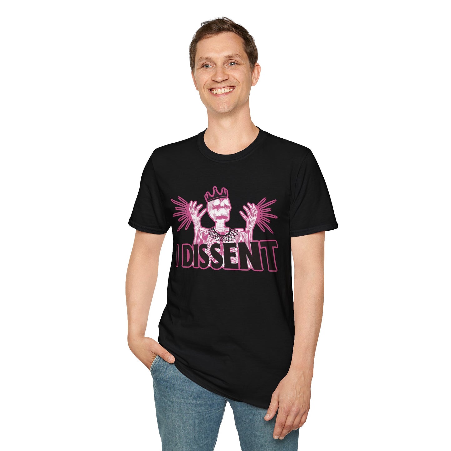RBG I dissent Unisex Softstyle T-Shirt - I Dissent Graphic Tee, Protest Apparel, Political Statement Shirt, Gift for Activists, Casual Wear