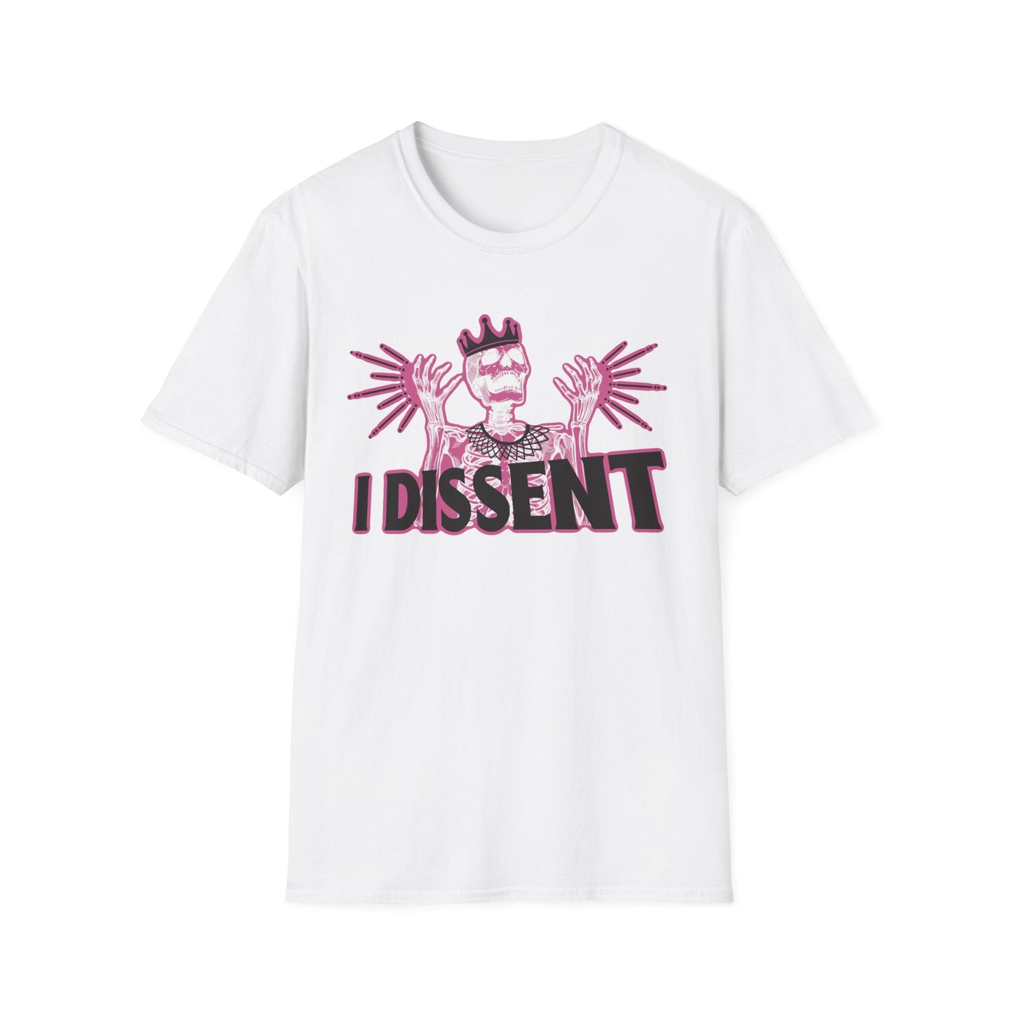 RBG I dissent Unisex Softstyle T-Shirt - I Dissent Graphic Tee, Protest Apparel, Political Statement Shirt, Gift for Activists, Casual Wear