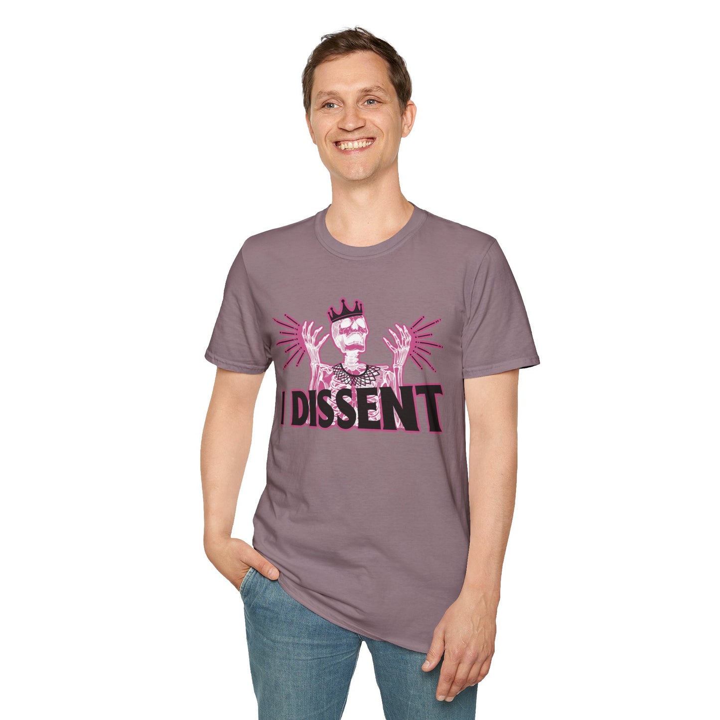 RBG I dissent Unisex Softstyle T-Shirt - I Dissent Graphic Tee, Protest Apparel, Political Statement Shirt, Gift for Activists, Casual Wear
