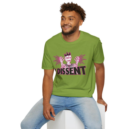 RBG I dissent Unisex Softstyle T-Shirt - I Dissent Graphic Tee, Protest Apparel, Political Statement Shirt, Gift for Activists, Casual Wear