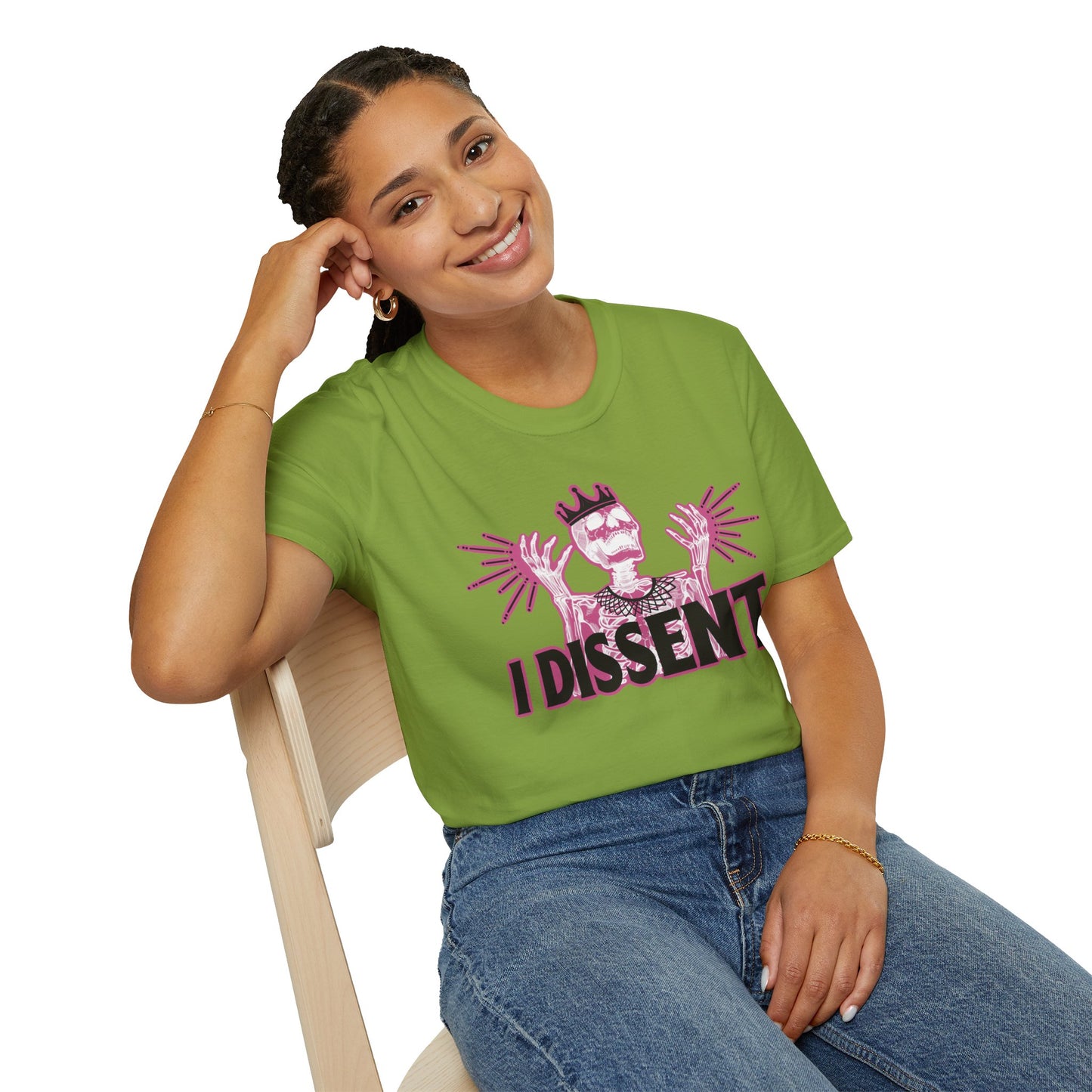 RBG I dissent Unisex Softstyle T-Shirt - I Dissent Graphic Tee, Protest Apparel, Political Statement Shirt, Gift for Activists, Casual Wear