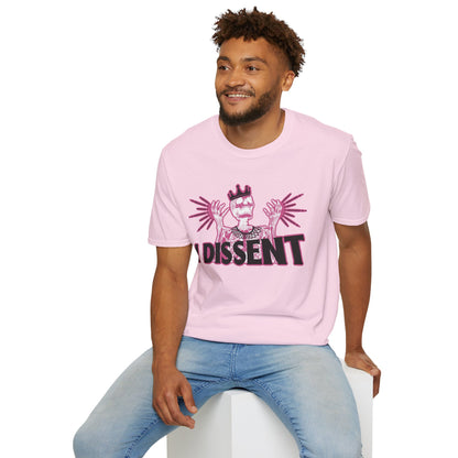 RBG I dissent Unisex Softstyle T-Shirt - I Dissent Graphic Tee, Protest Apparel, Political Statement Shirt, Gift for Activists, Casual Wear