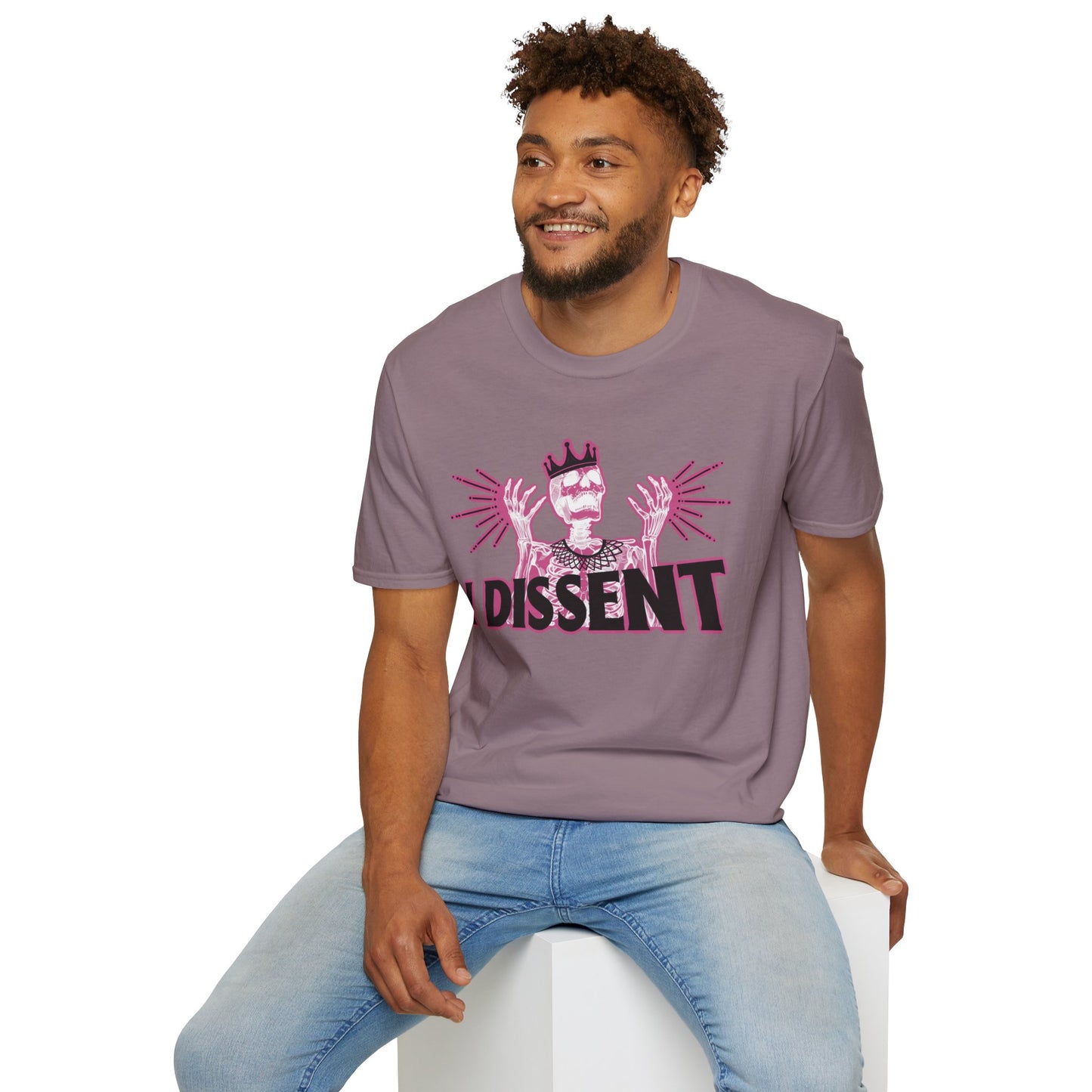 RBG I dissent Unisex Softstyle T-Shirt - I Dissent Graphic Tee, Protest Apparel, Political Statement Shirt, Gift for Activists, Casual Wear