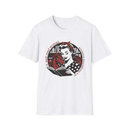 Feminist Reader T-Shirt, Feminist Gift, Book Lover Apparel, Vintage Bookworm Tee, Literary Quote Shirt