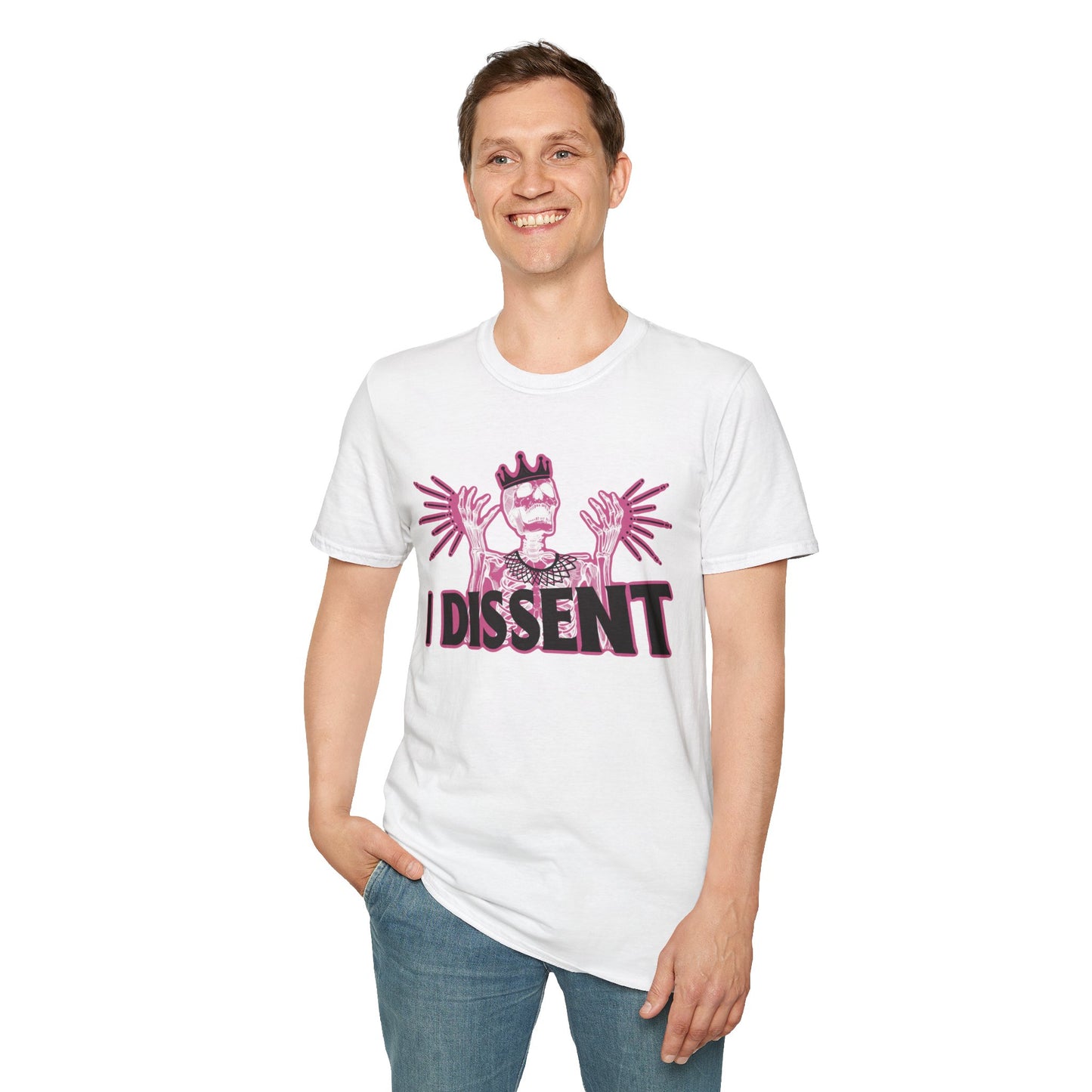 RBG I dissent Unisex Softstyle T-Shirt - I Dissent Graphic Tee, Protest Apparel, Political Statement Shirt, Gift for Activists, Casual Wear