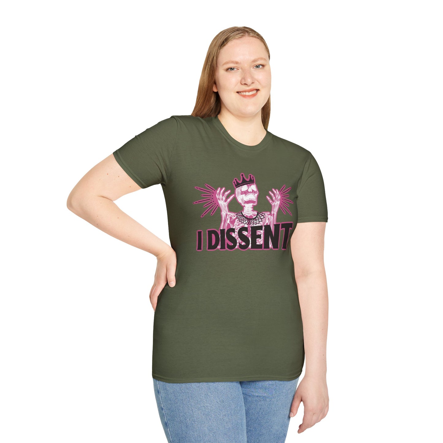 RBG I dissent Unisex Softstyle T-Shirt - I Dissent Graphic Tee, Protest Apparel, Political Statement Shirt, Gift for Activists, Casual Wear