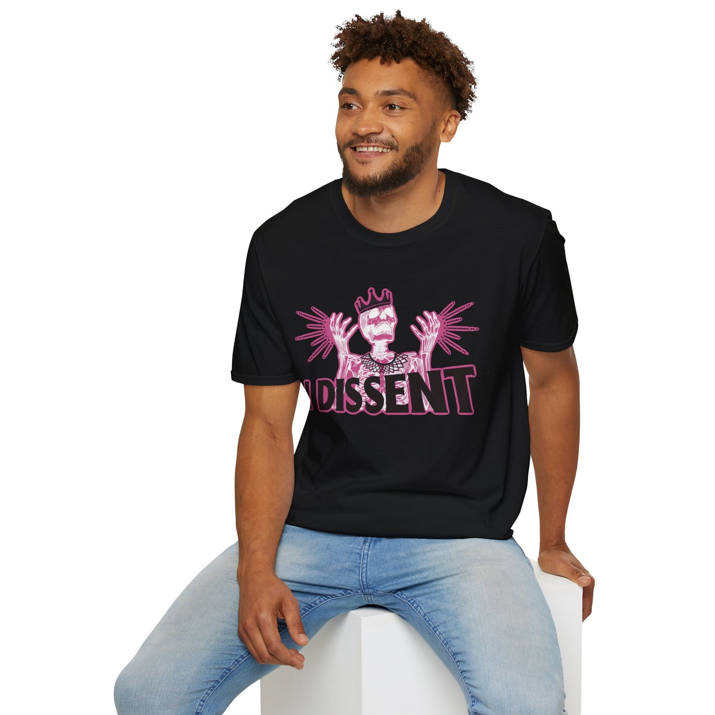 RBG I dissent Unisex Softstyle T-Shirt - I Dissent Graphic Tee, Protest Apparel, Political Statement Shirt, Gift for Activists, Casual Wear
