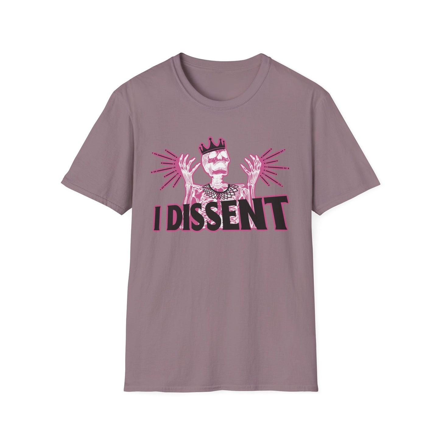 RBG I dissent Unisex Softstyle T-Shirt - I Dissent Graphic Tee, Protest Apparel, Political Statement Shirt, Gift for Activists, Casual Wear