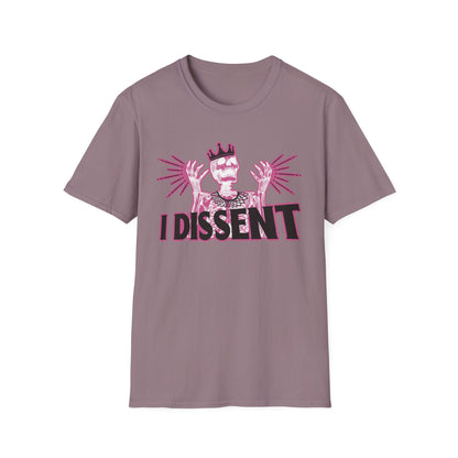 RBG I dissent Unisex Softstyle T-Shirt - I Dissent Graphic Tee, Protest Apparel, Political Statement Shirt, Gift for Activists, Casual Wear