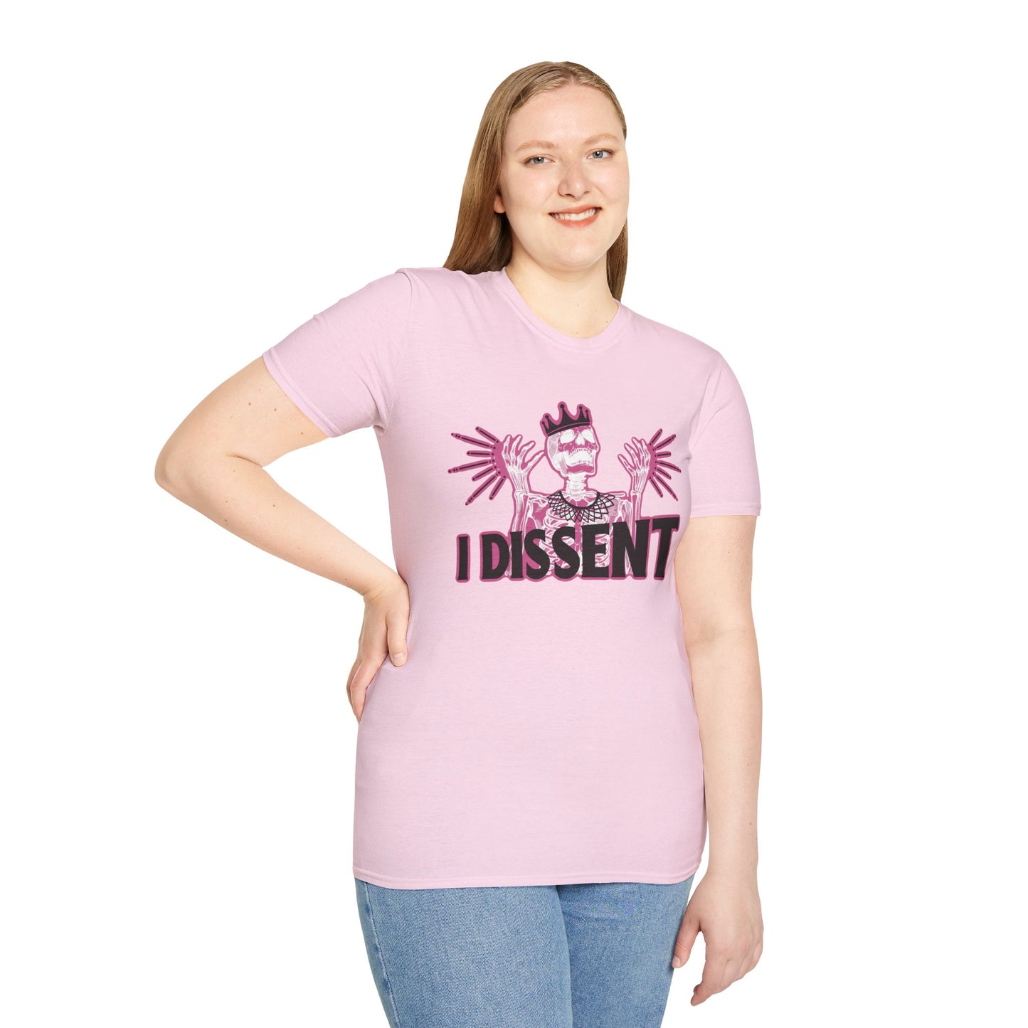 RBG I dissent Unisex Softstyle T-Shirt - I Dissent Graphic Tee, Protest Apparel, Political Statement Shirt, Gift for Activists, Casual Wear