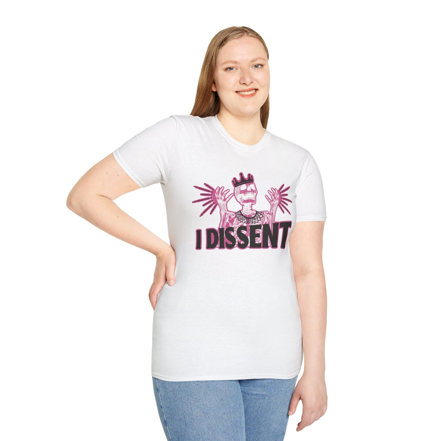 RBG I dissent Unisex Softstyle T-Shirt - I Dissent Graphic Tee, Protest Apparel, Political Statement Shirt, Gift for Activists, Casual Wear
