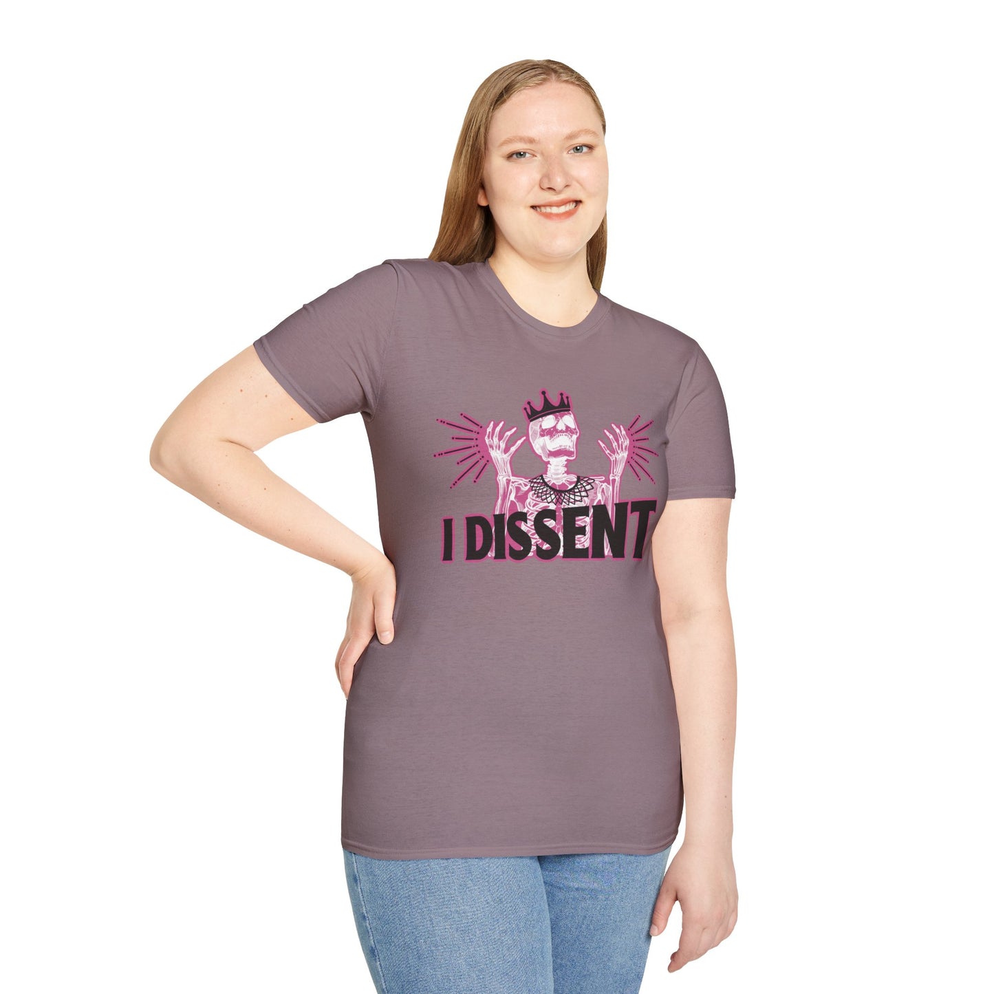 RBG I dissent Unisex Softstyle T-Shirt - I Dissent Graphic Tee, Protest Apparel, Political Statement Shirt, Gift for Activists, Casual Wear