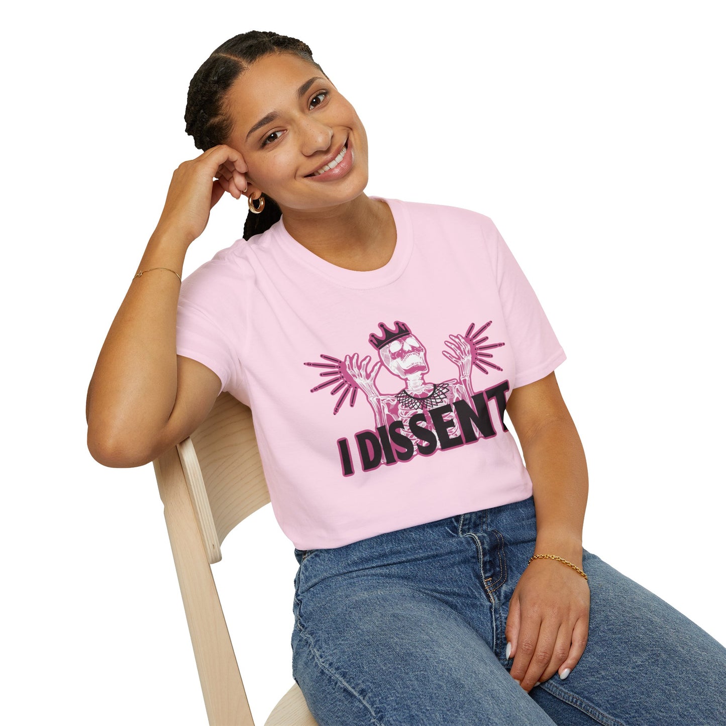 RBG I dissent Unisex Softstyle T-Shirt - I Dissent Graphic Tee, Protest Apparel, Political Statement Shirt, Gift for Activists, Casual Wear