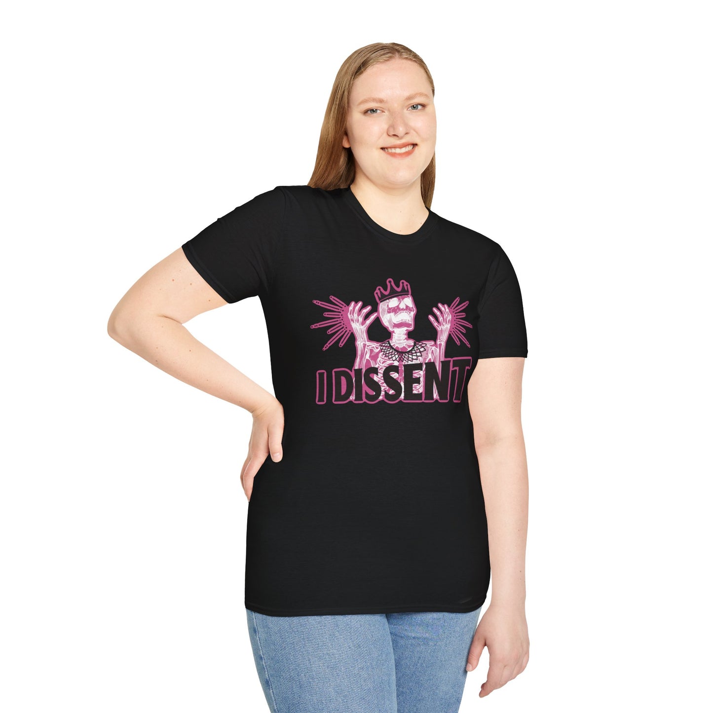 RBG I dissent Unisex Softstyle T-Shirt - I Dissent Graphic Tee, Protest Apparel, Political Statement Shirt, Gift for Activists, Casual Wear