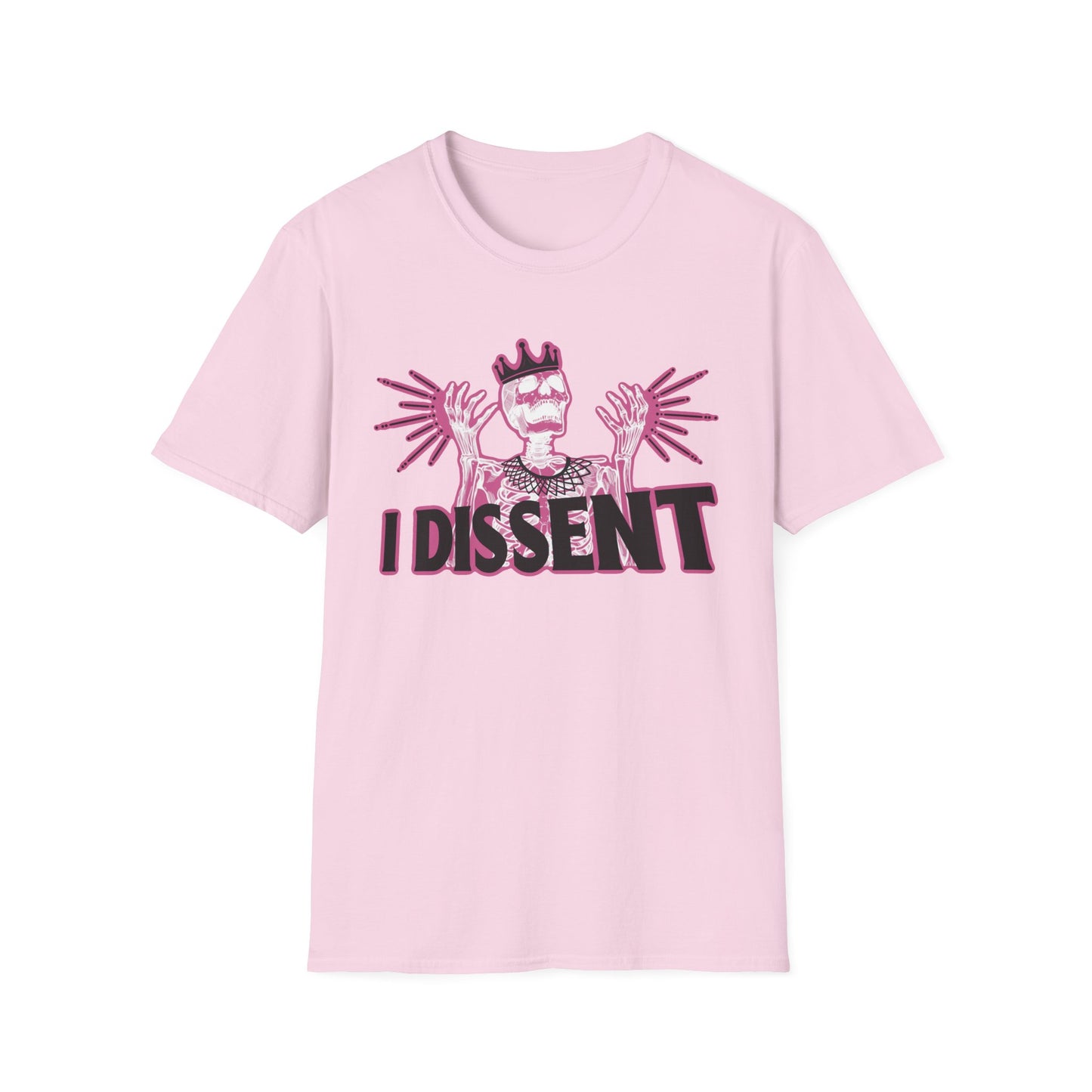 RBG I dissent Unisex Softstyle T-Shirt - I Dissent Graphic Tee, Protest Apparel, Political Statement Shirt, Gift for Activists, Casual Wear